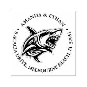 Angry Shark Theme Zelfinktende Stempel (Design)