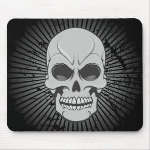 Angry Skull: Vectorillustratie: Custom Mousepad Muismat
