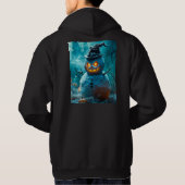 Angry Snowman Halloween Hoodie with Pumpkins (Achterkant)