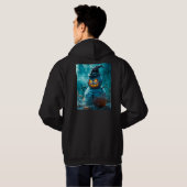 Angry Snowman Halloween Hoodie with Pumpkins (Achterkant volledig)