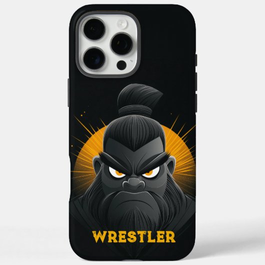 Angry Sumo Wrestler Black Case-Mate iPhone Case (Achterkant)