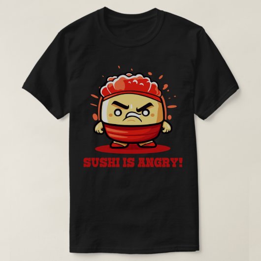 Angry Sushi T-shirt (Design voorkant)