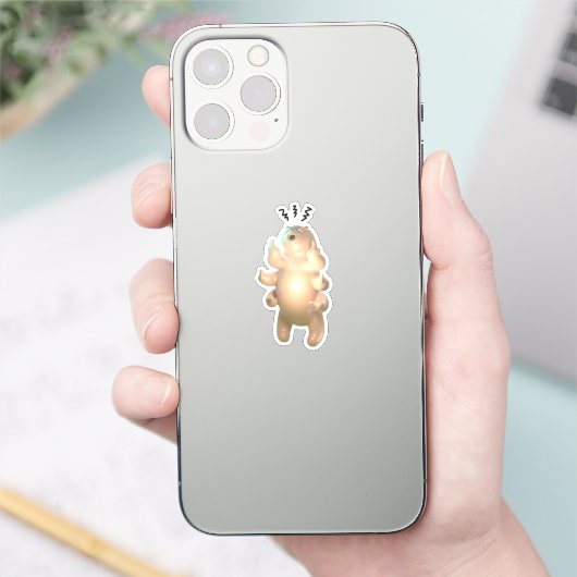 Angry tardigrade sticker (Telefoon)