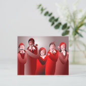 Angry Team Briefkaart (Staand voorkant)