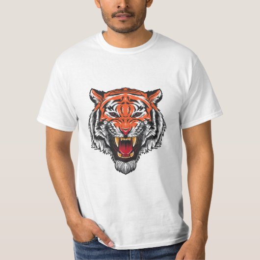 Angry tiger Classic T-shirt (Voorkant)