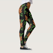 Angry Tiki Face Print Leggings (Rechts)