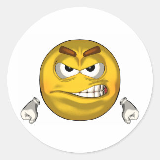 Angry - Toon Ronde Sticker