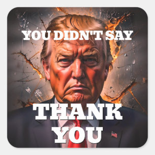 Angry Trump bedankt Vierkante Sticker