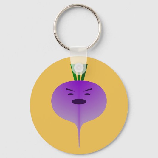 Angry Turnip van Kenneth Yoncich Sleutelhanger (Voorkant)