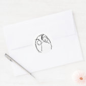 Angry Unhappy Meme Face Ronde Sticker (Envelop)