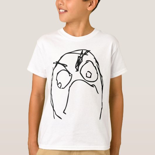 Angry Unhappy Meme Face T-shirt (Voorkant)