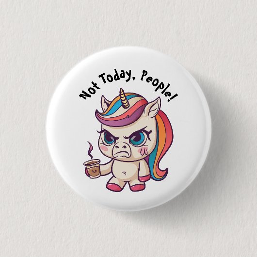 Angry Unicorn Button (Voorkant)