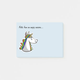 Angry Unicorn Post-it Notes
