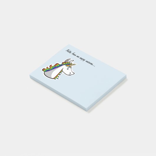 Angry Unicorn Post-it Notes (Schuin)