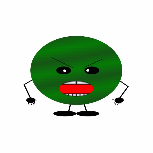 Angry Watermelon door Kenneth Yoncich Fotobeeldje Sleutelhanger (Voorkant)
