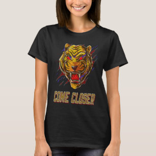 Angry Wild Tiger Face Birthday Video Game Ga T-shirt
