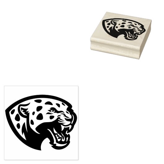 Angry Wildcat Rubberstempel (Gestempeld)