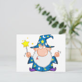 Angry Wizard Wachten met Magic Wand Briefkaart (Staand voorkant)
