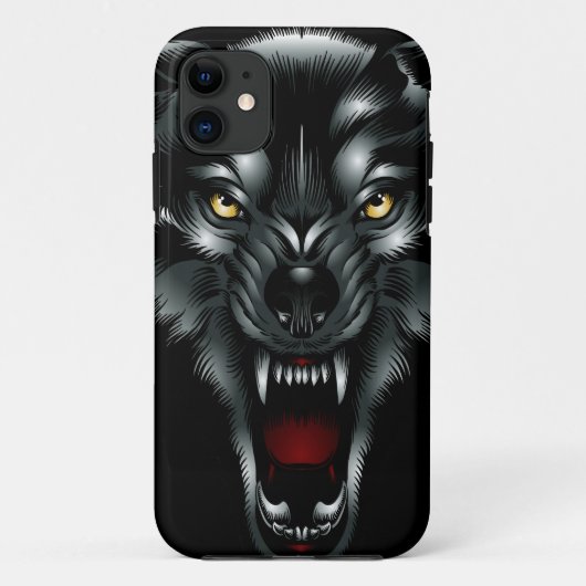 Angry Wolf Face iPhone 5 Hoesje (Achterkant)
