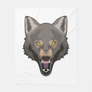 Angry Wolf Fleece Deken