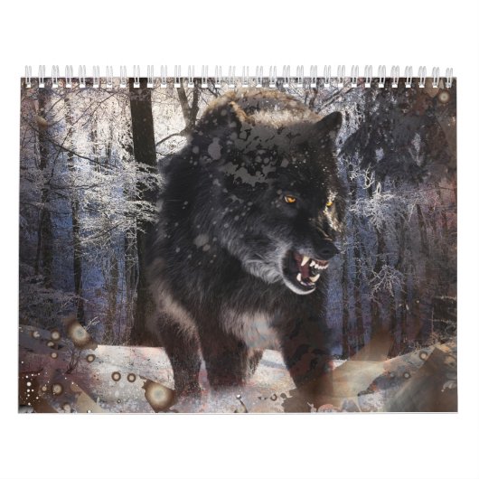 Angry Wolf Forest Kalender (Hoes)