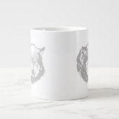 Angry Wolf in Gray Jumbo Mok (Voorkant)