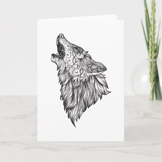 Angry wolf kaart (Voorkant)