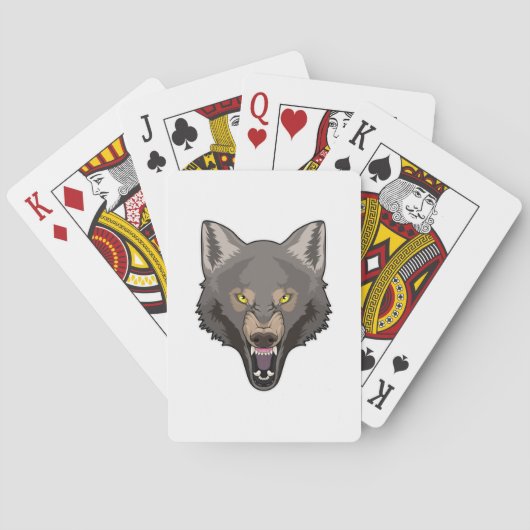 Angry Wolf Pokerkaarten (Achterkant)