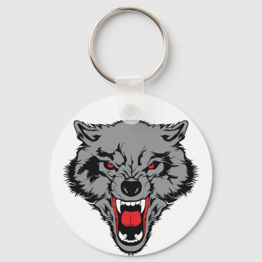 Angry Wolf Sleutelhanger (Voorkant)