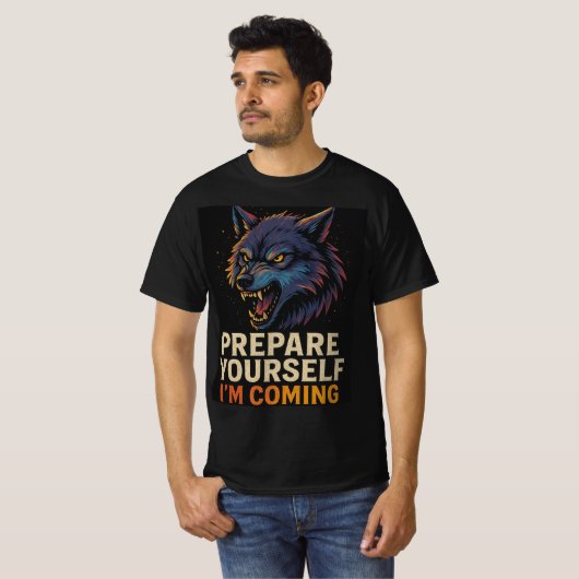 Angry Wolf T-shirt (Voorkant volledig)