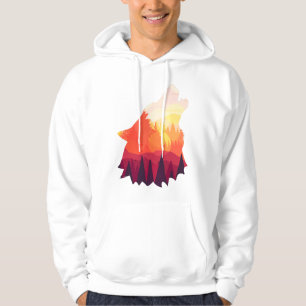 Angry wolf tekening hoodie