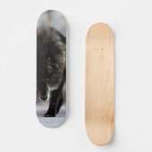 Angry zwarte wolf skateboard (Voorkant)