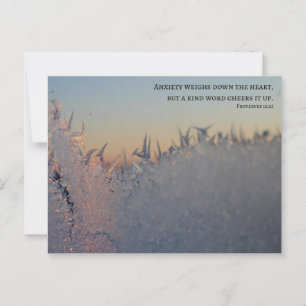 Angst Bijbelvers Sneeuwvlokken Briefkaart
