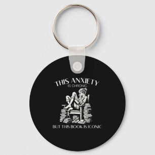 Angst Chronisch Boek Iconisch  Lezen T-shirt Sleutelhanger