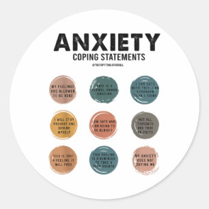 Angst coping verklaringen geestelijke gezondheid s ronde sticker