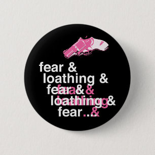 Angst en verlies ronde button 5,7 cm