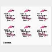 Angst en verlies ronde sticker (Vel)