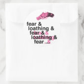 Angst en verlies ronde sticker (Tas)