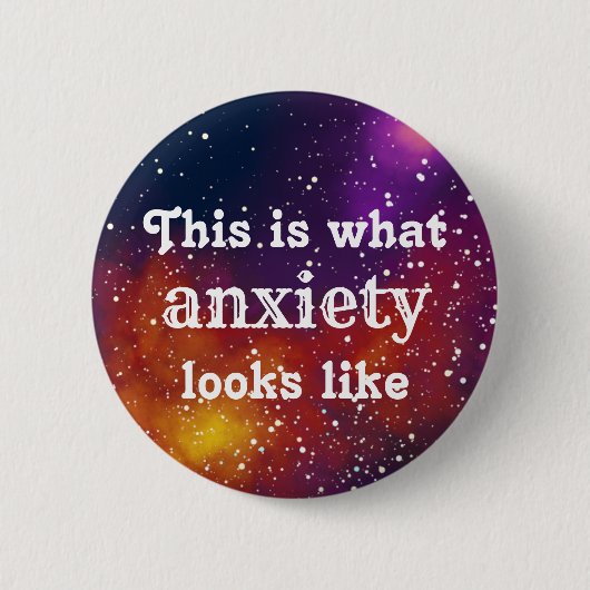 Angst Galaxy-identiteit Ronde Button 5,7 Cm (Voorkant)