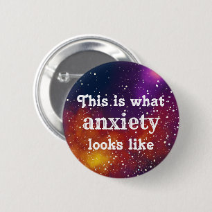 Angst  Galaxy-identiteit Ronde Button 5,7 Cm
