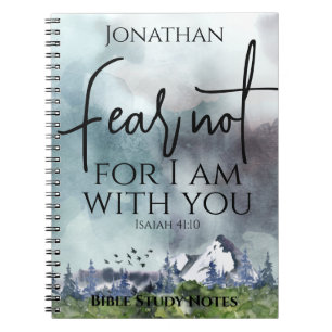 Angst Geen Waterverf Natuur Christelijk cadeau voo Notitieboek