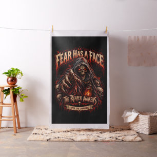 Angst Heeft Een Gezicht Grim Reaper Keukenhanddoek Stof