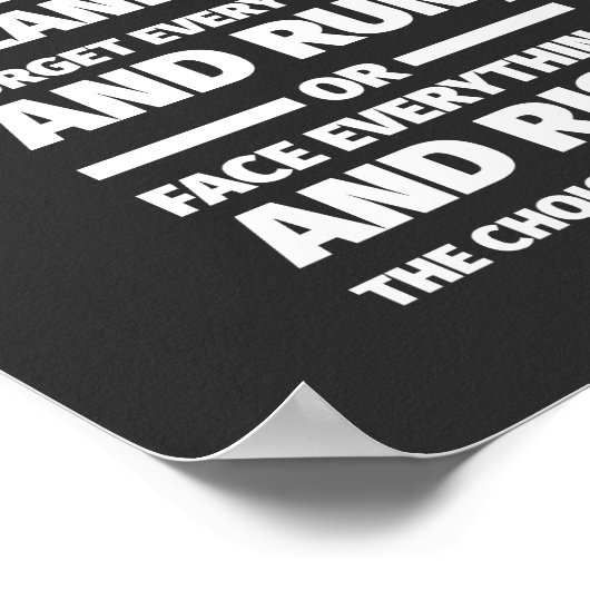 Angst heeft twee betekenissen Inspirerend Poster (Hoek)