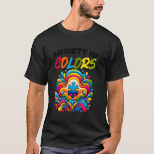 Angst in Kleuren Autisme Bewustzijn Maand Autistis T-shirt