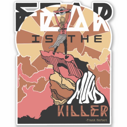 Angst is de Mind Killer Sticker (Voorkant)