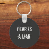 Angst is een leugenachtige sleutelhanger (Voorkant)
