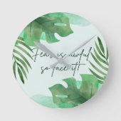 Angst is zo kwaad als het is! ronde klok (Voorkant)