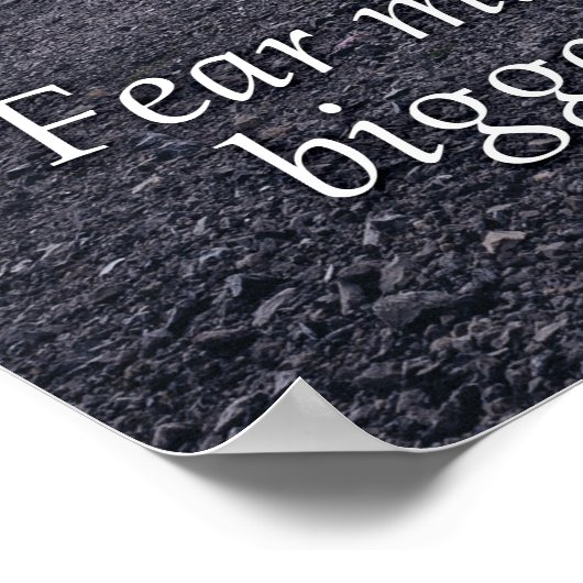 Angst maakt de wolf groter dan hij is poster (Hoek)