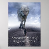 Angst maakt de wolf groter dan hij is poster (Voorkant)