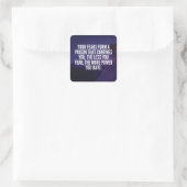 ANGST - MOTIVATIE VIERKANTE STICKER (Tas)